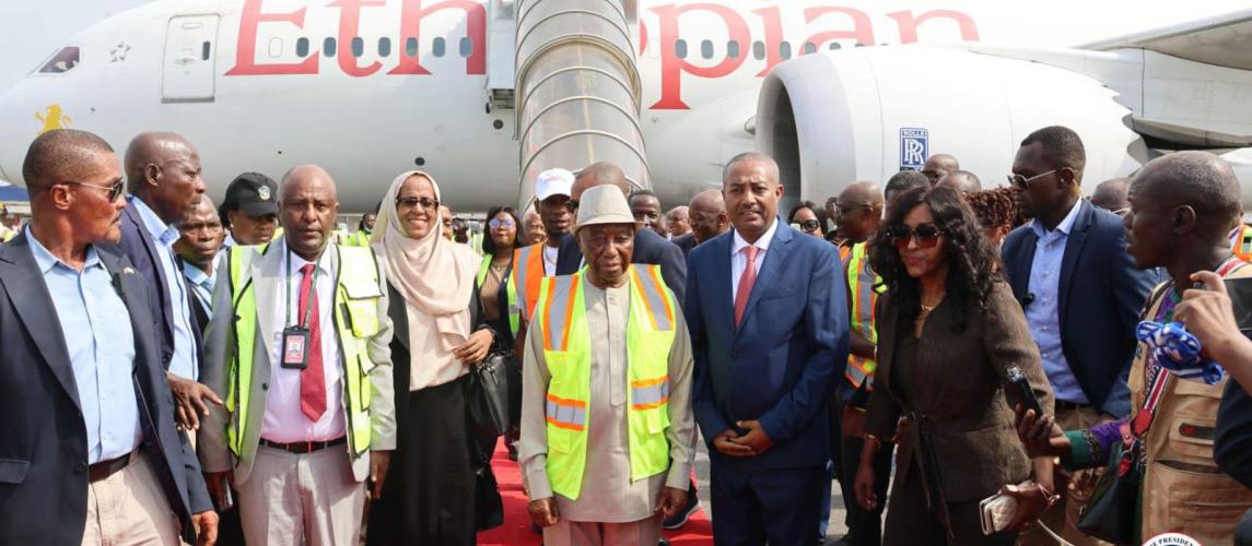 President Boakai Welcomes Ethiopian Airlines